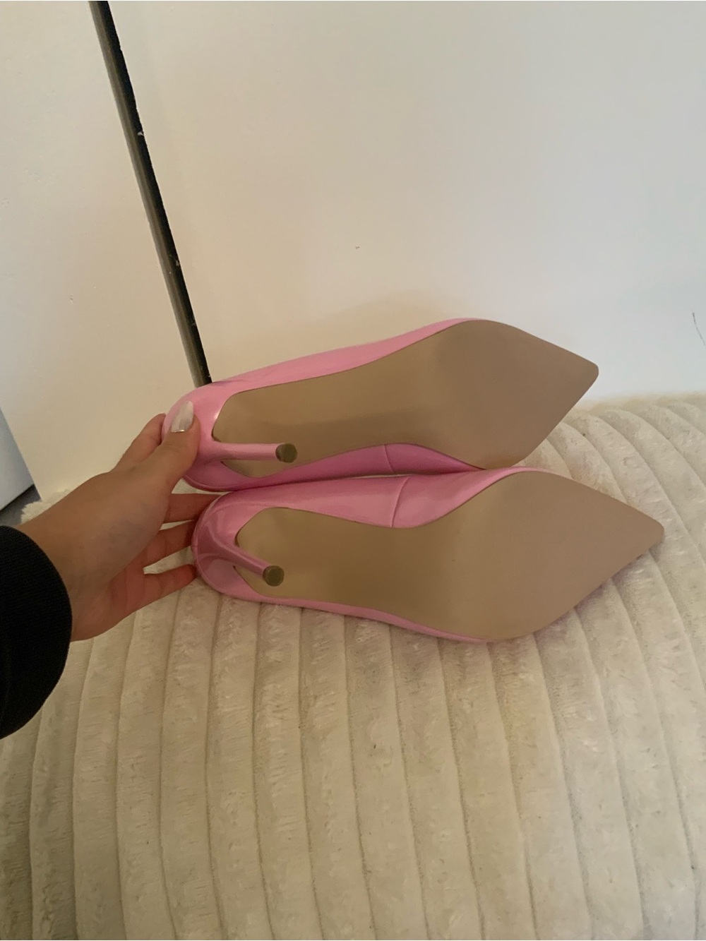 Steve Madden Pink Patent Pointed-Toe Stiletto Pumps - Picture 4 of 5